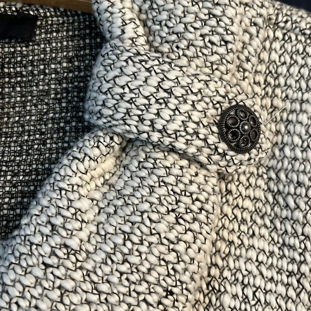 Heavy Woven Sweater with Button Trim Accents